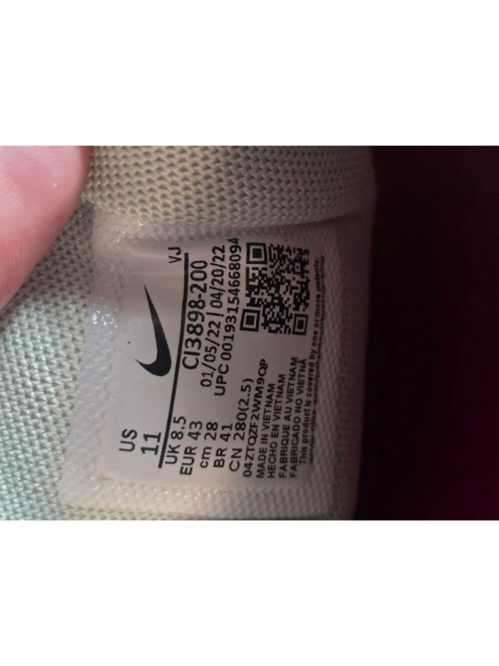 Nike Air Max Dia Running Shoes Womens CI3898-200 Fossil/Hyper Crimson Sz 11 - Picture 8 of 8